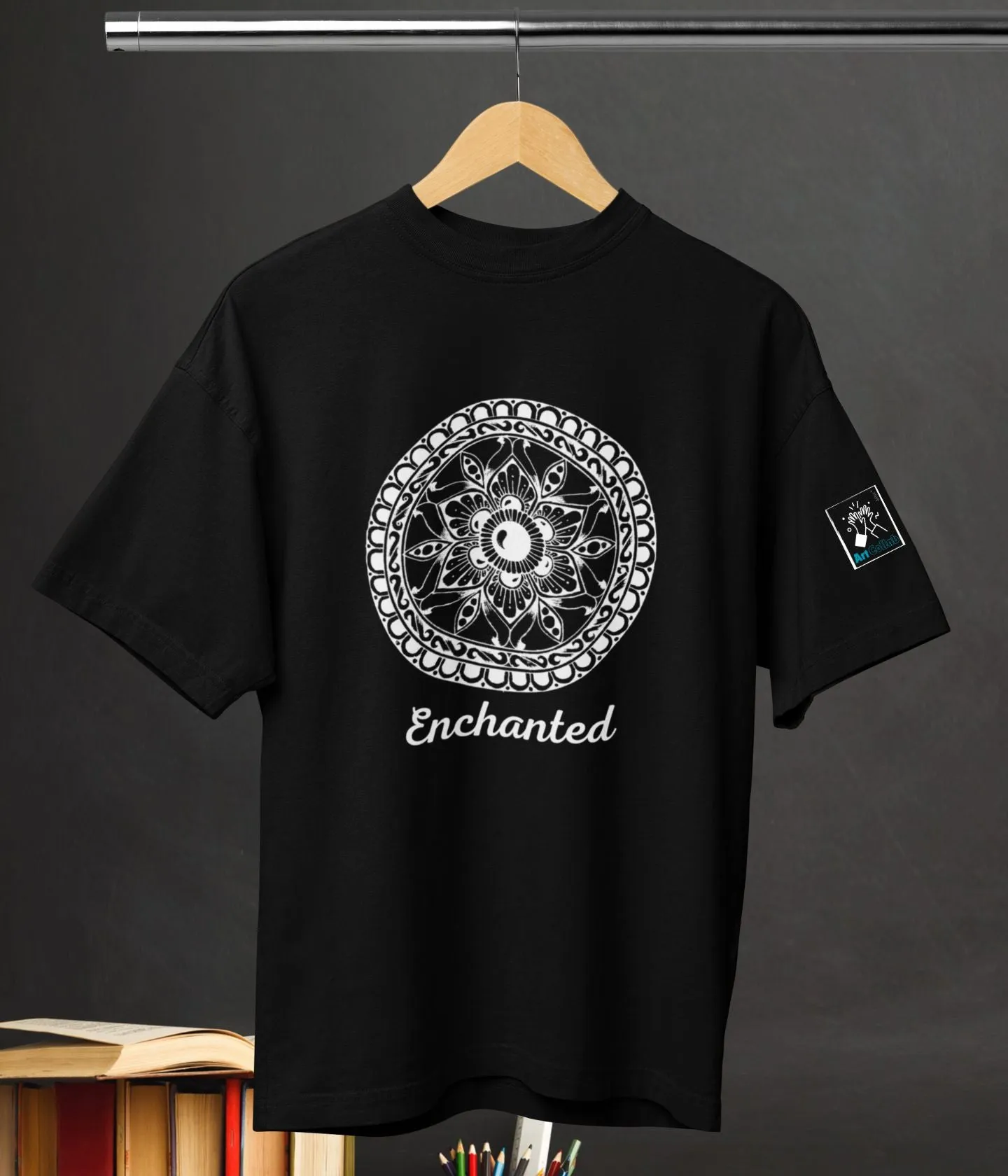 Enchanted - Terry Oversized T-Shirt - Dark