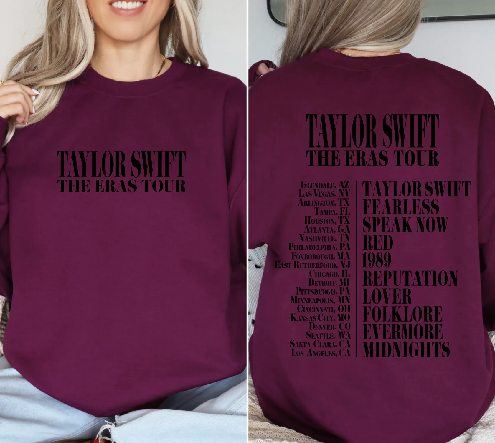 Eras Dates Unisex Sweatshirt