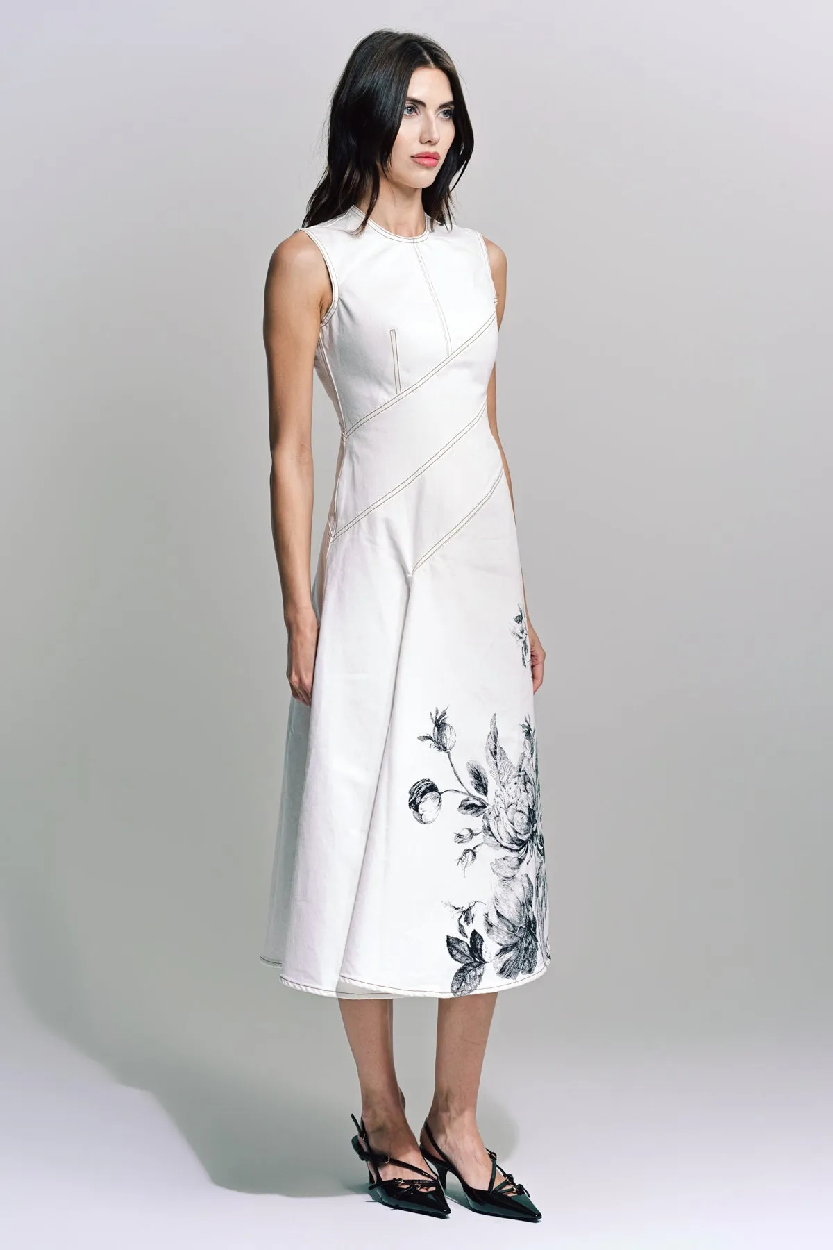 ERDEM | SLEEVELESS MIDI DRESS