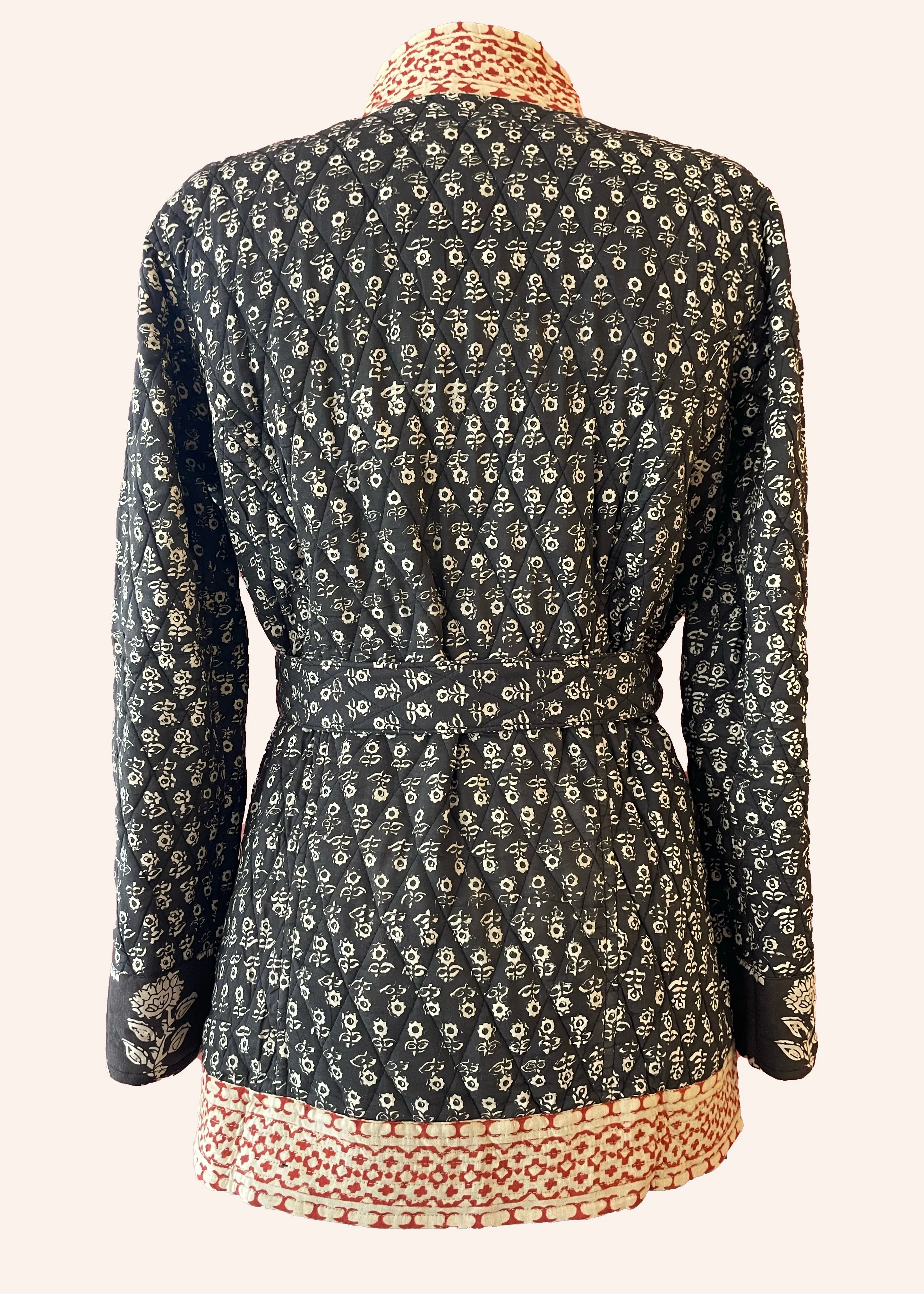 Eremurus Quilted Smoking Jacket ~ Charcoal