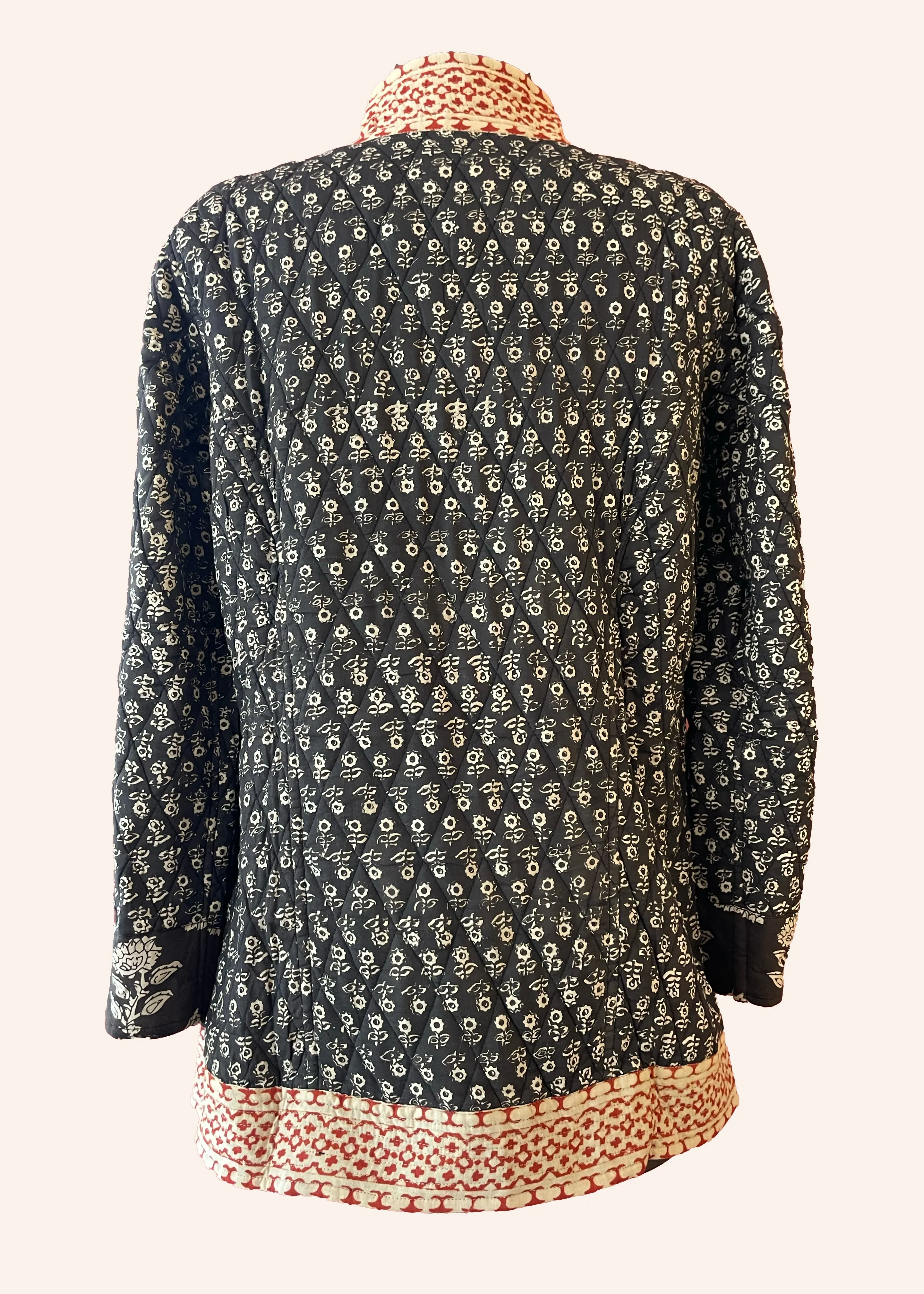 Eremurus Quilted Smoking Jacket ~ Charcoal