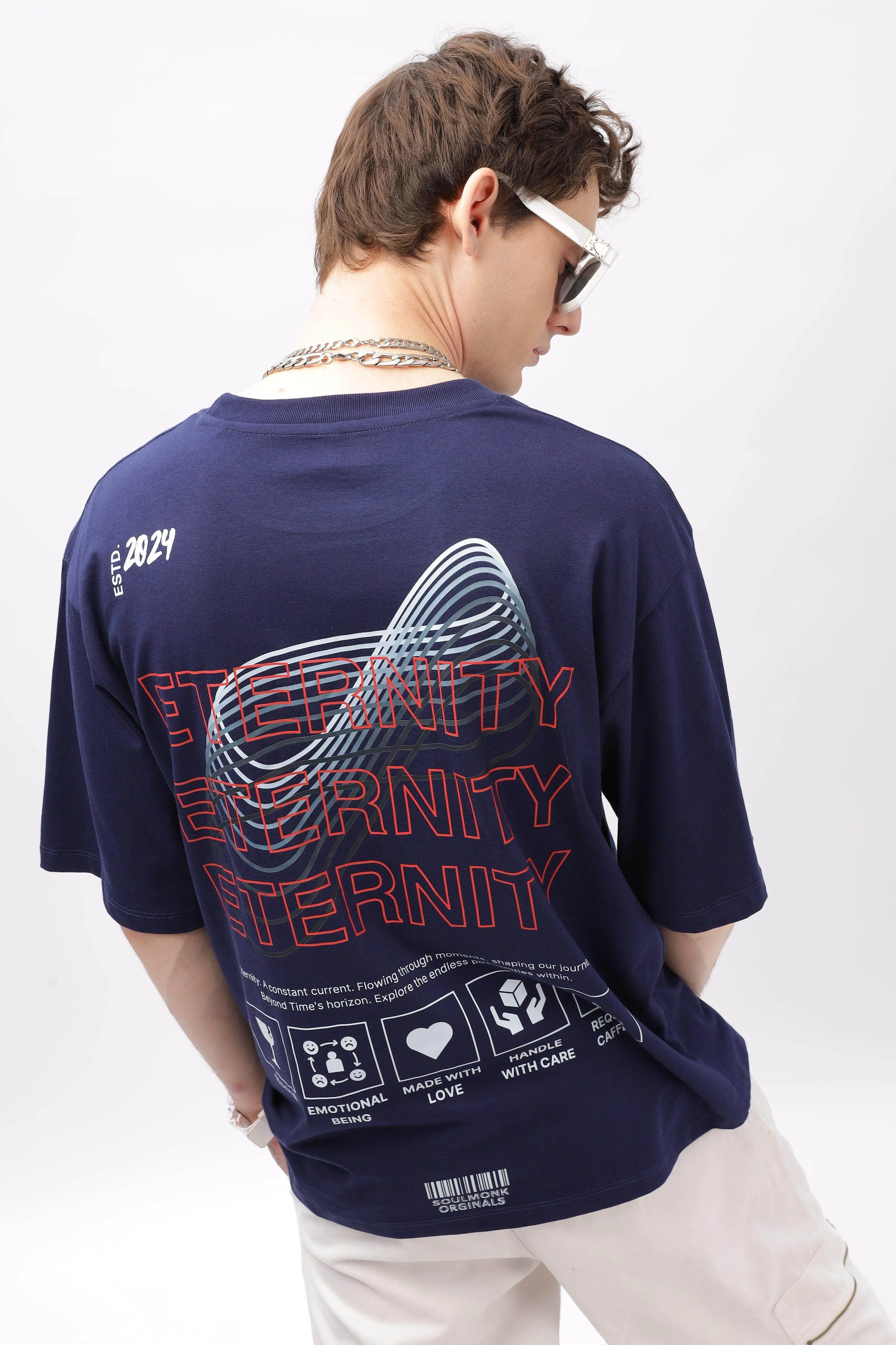 Eternity Navy Blue Oversized T-shirt