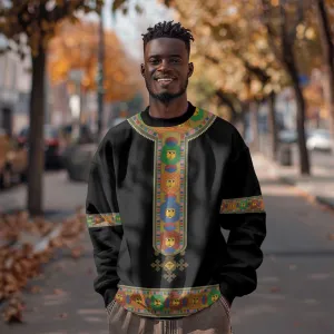 Ethiopia Saba Kemis Habesha Style Sweatshirt Black Color LT15