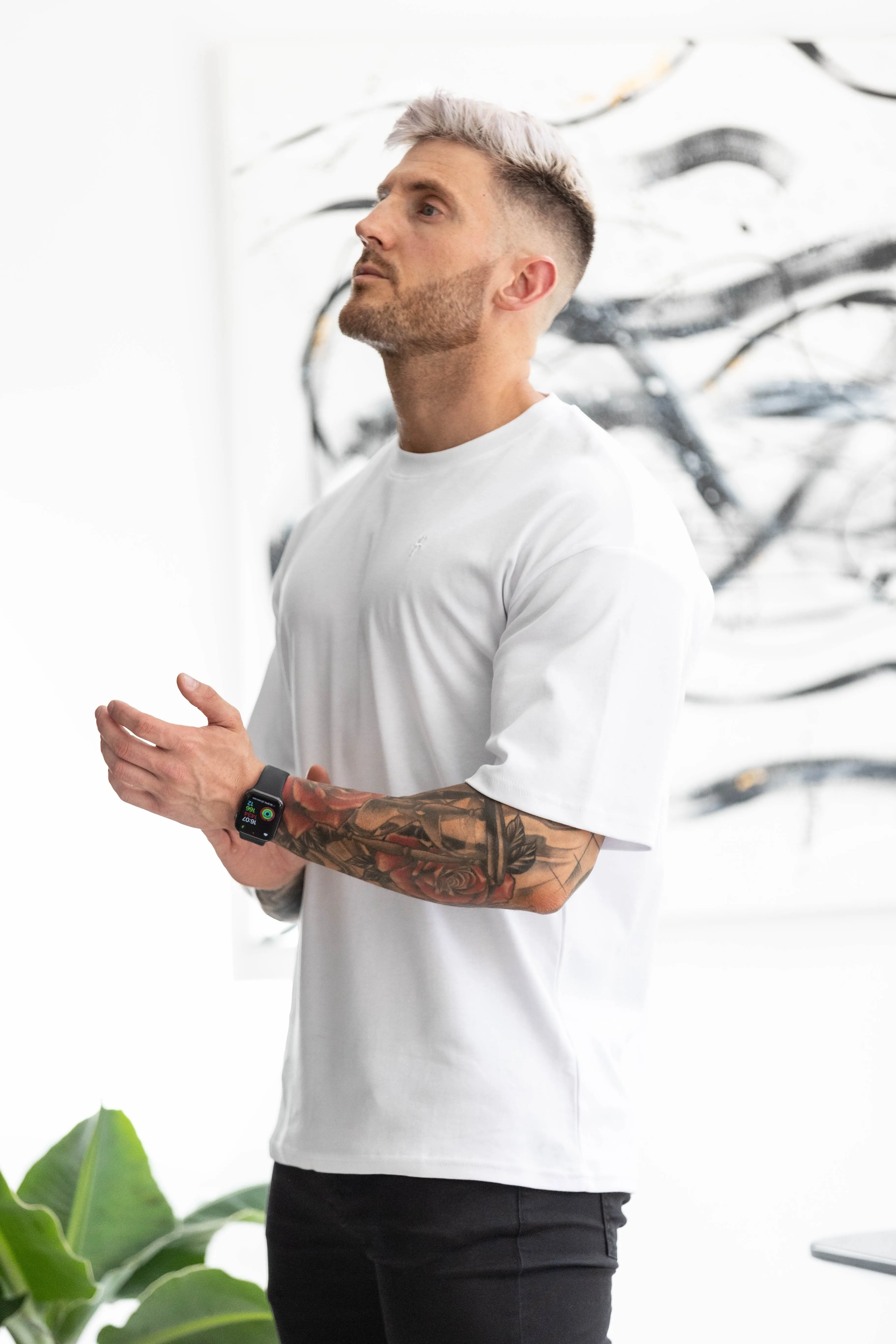Father Sons Classic White Oversized Crew T Shirt - FSH831