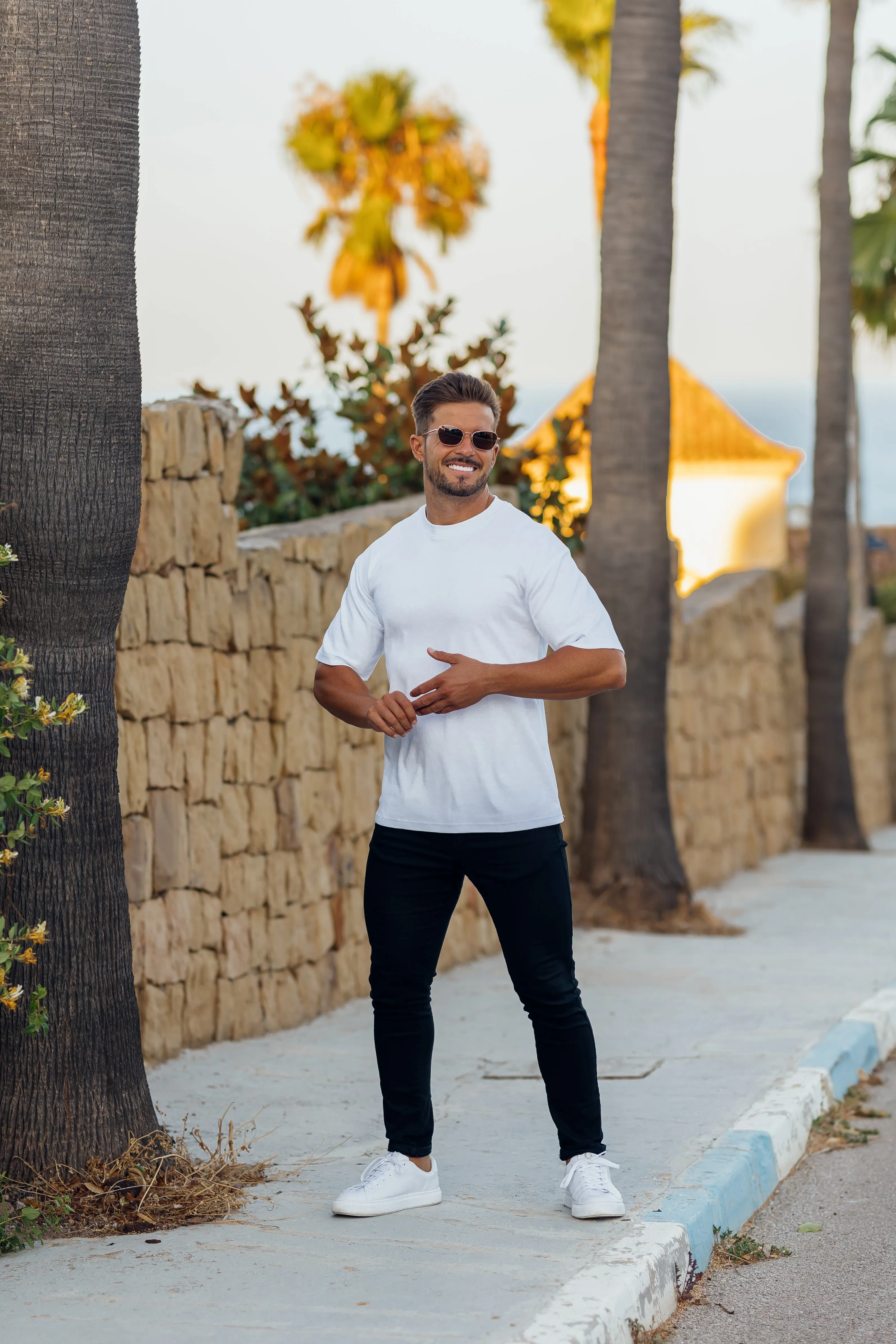 Father Sons Classic White Oversized Crew T Shirt - FSH831