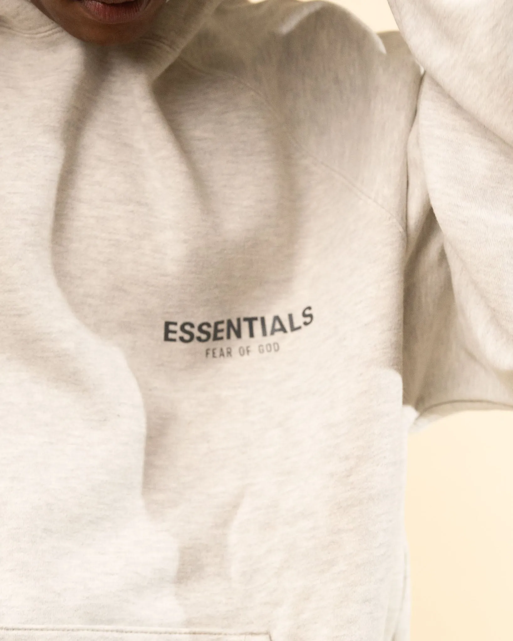 Fear Of God Essentials Hoodie (SS22) - Light Oatmeal Hoodie
