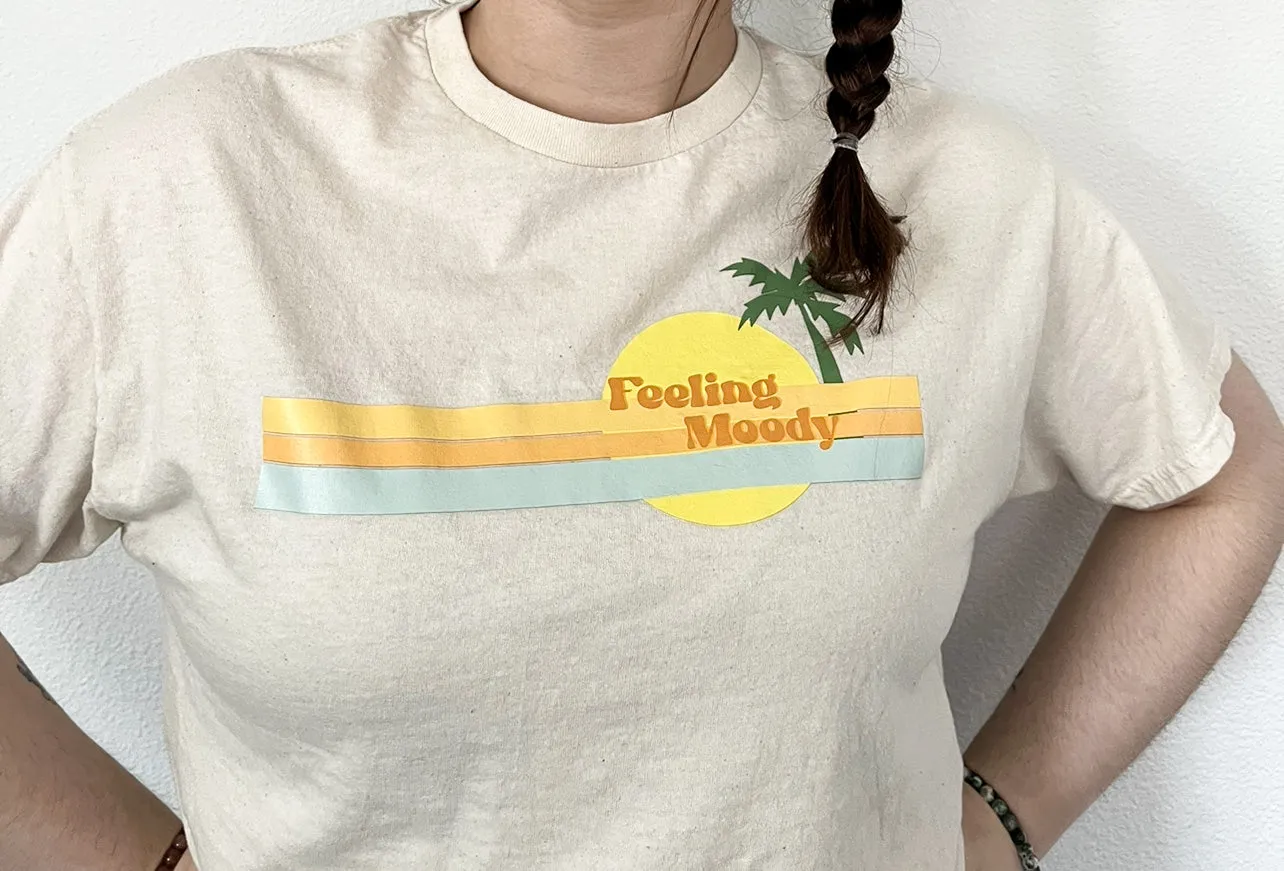 Feeling Moody retro tee - natural