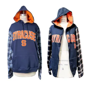 Flannel Sleeve Sweatshirt