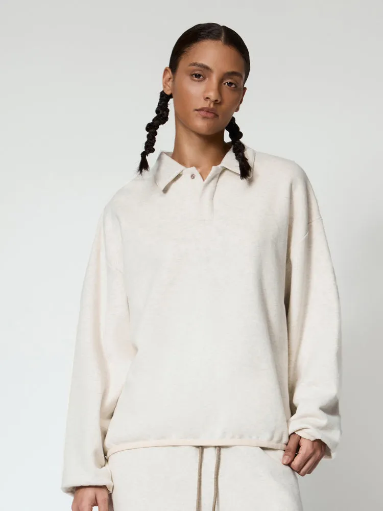 Fleece Oversized Polo sweatshirt