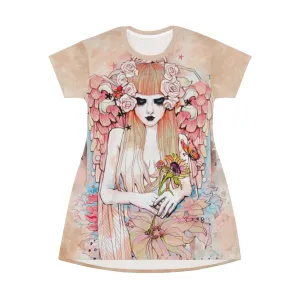 Flower Child - All Over Print T-Shirt Dress