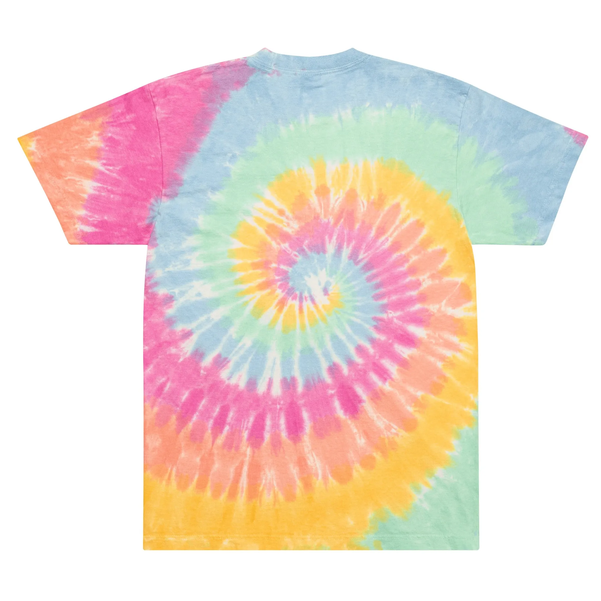 FOLLOW YOUR HEART Oversized tie-dye tee