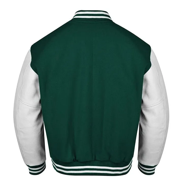 Forest Varsity Jacket - Green White