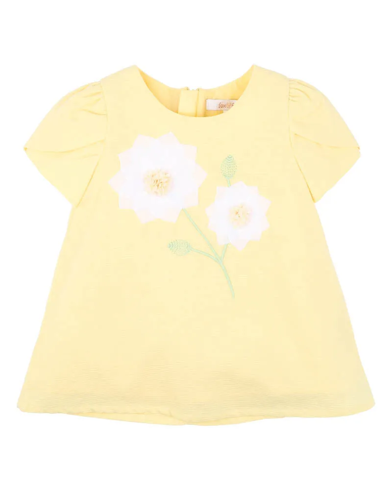 FOX & FINCH CANDY BLOSSOM FLOWER APPLIQUE DRESS