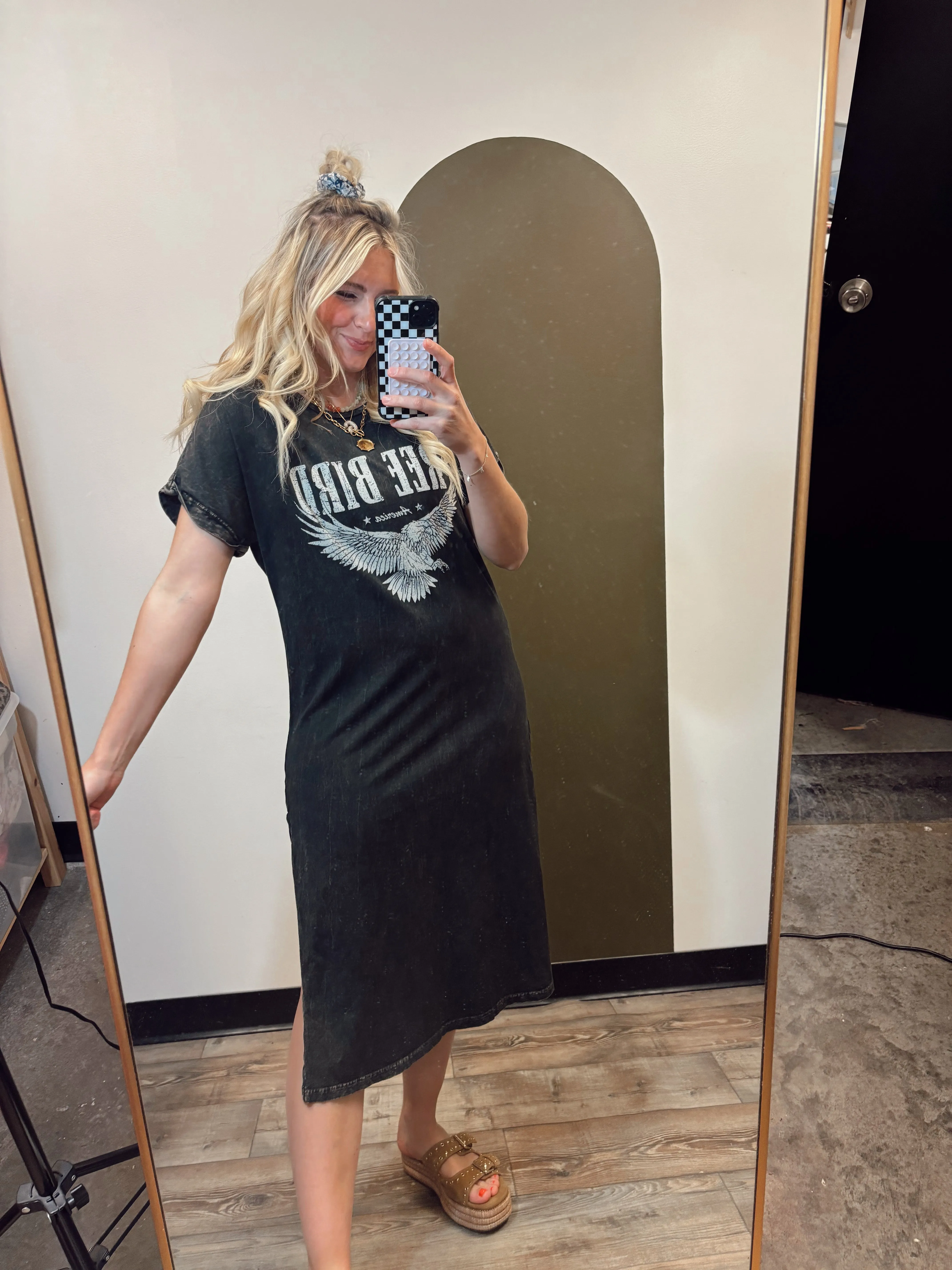 Free Bird Graphic Midi