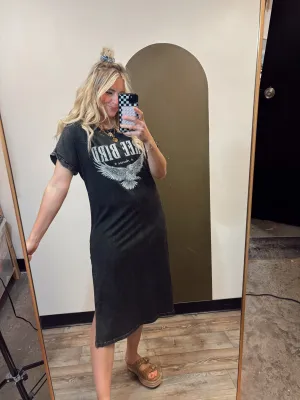 Free Bird Graphic Midi