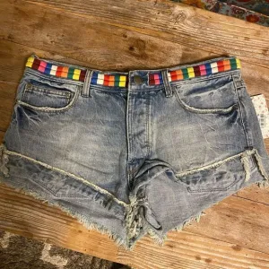 Free People 9102 Eliot Embroidered Denim Shorts