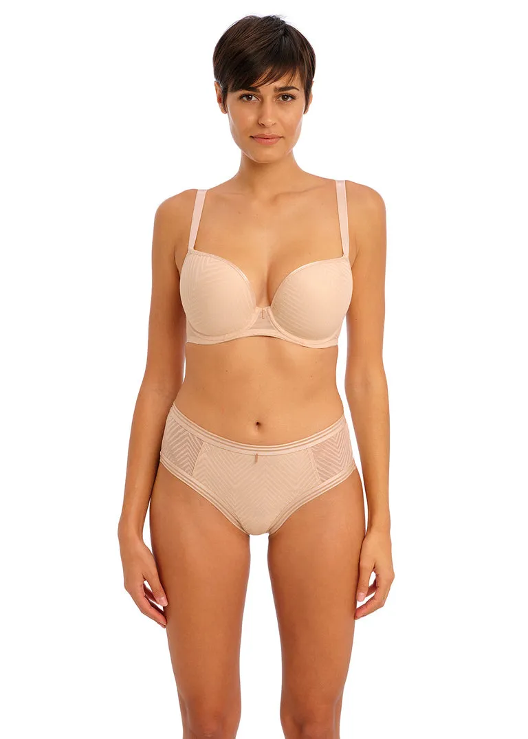 Freya Tailored Moulded Plunge T-Shirt Bra Naturally Nude
