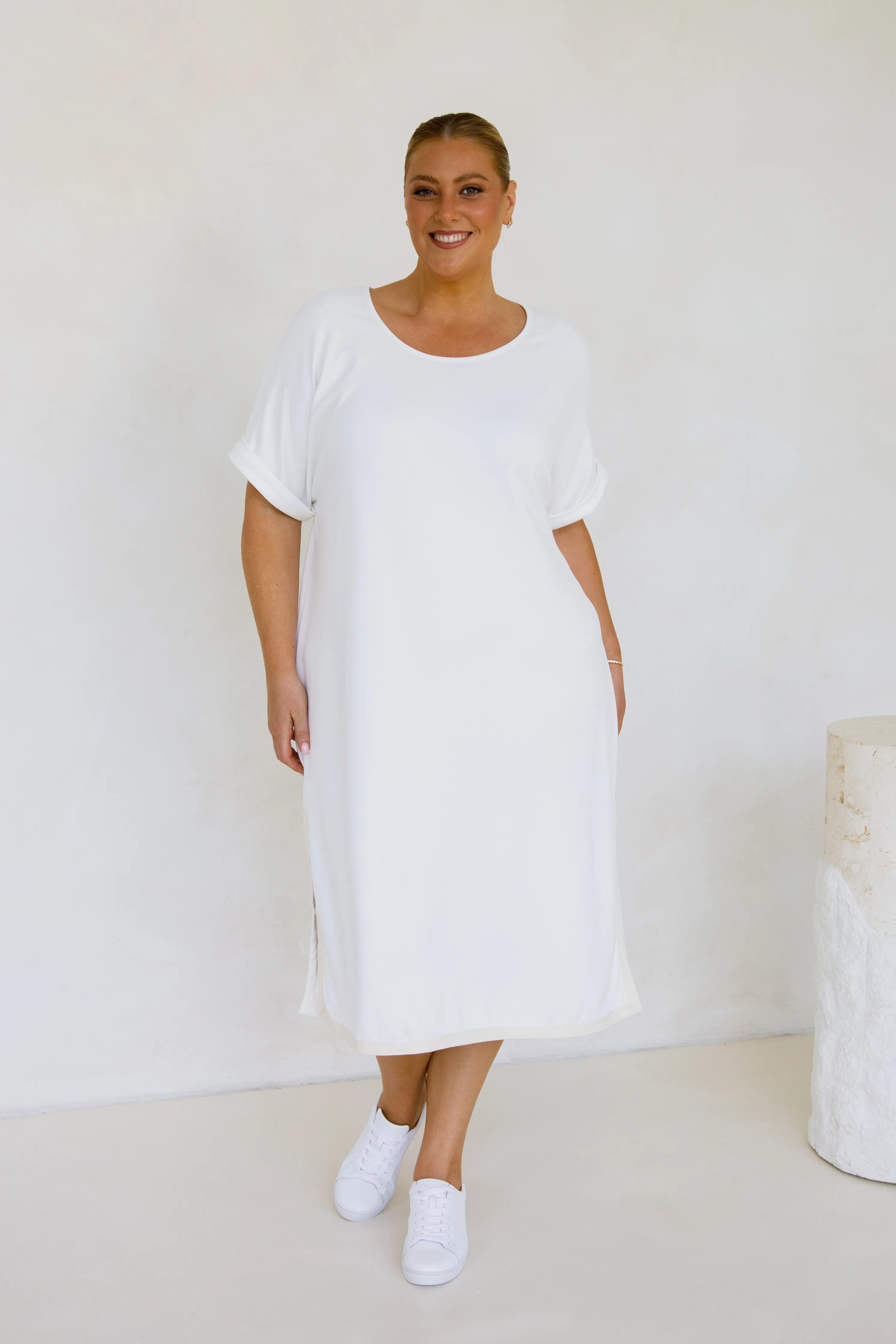 Gigi Lounge Dress | White