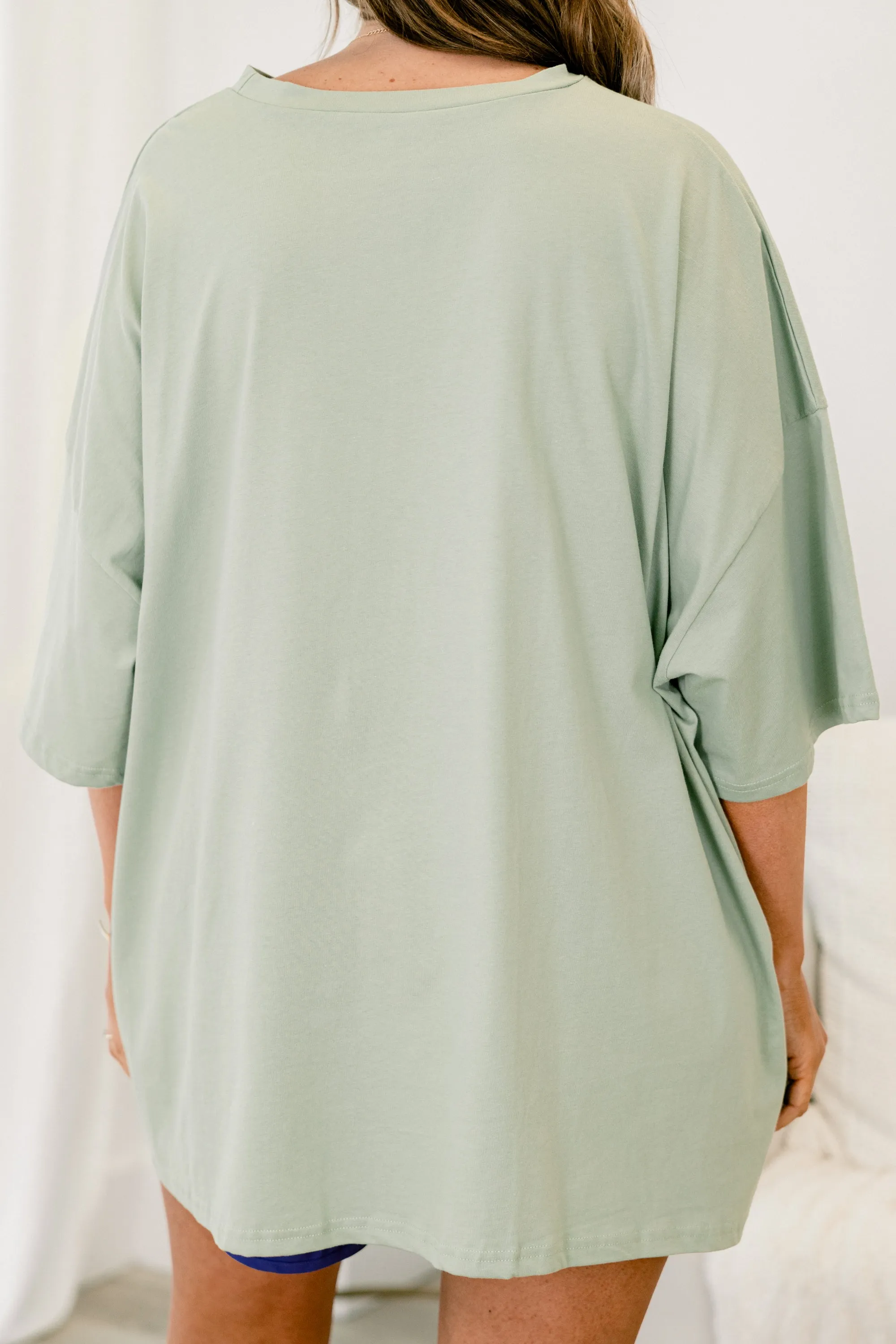 Good Things Boyfriend Tee, Light Sage
