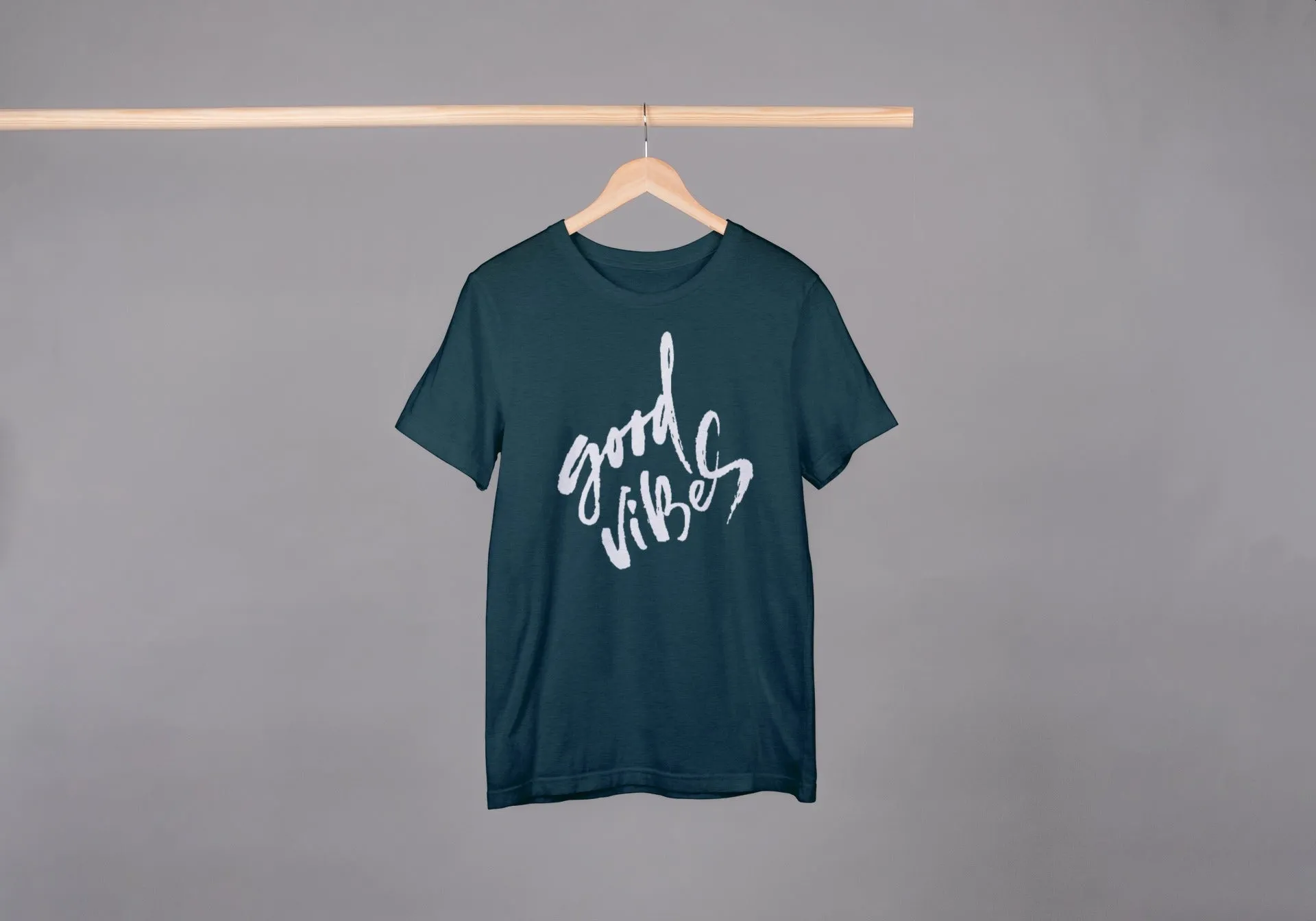 Good Vibes Petrol Blue Oversized Fit Unisex T-Shirt