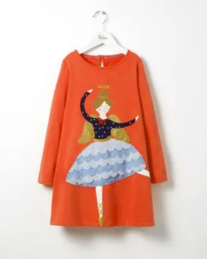 Graphic Print Long Sleeve Dress