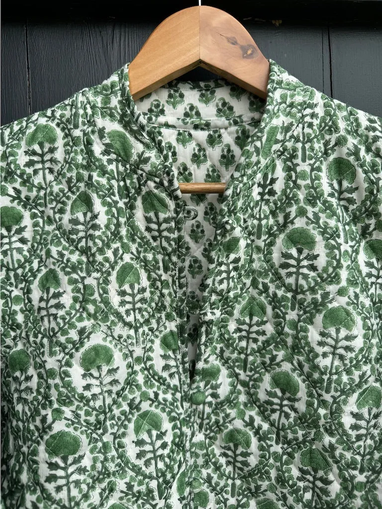 GREEN TRELLIS REVERSIBLE JACKET