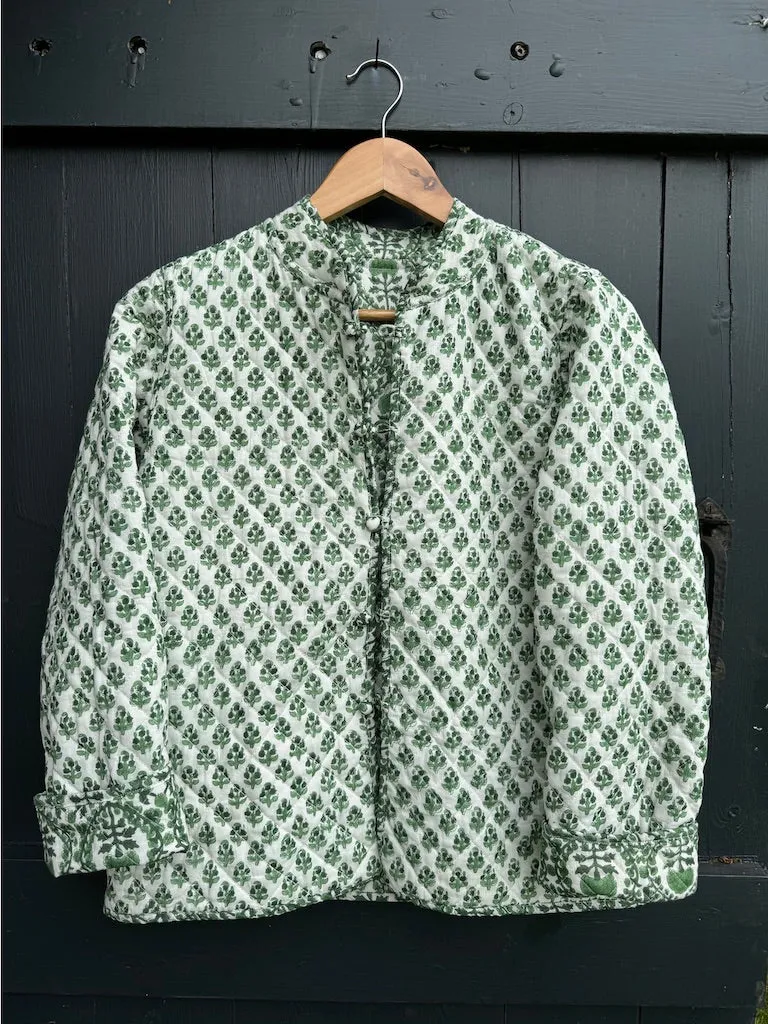 GREEN TRELLIS REVERSIBLE JACKET