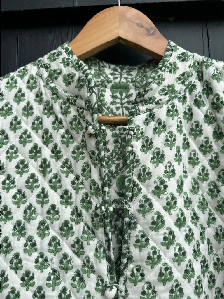GREEN TRELLIS REVERSIBLE JACKET