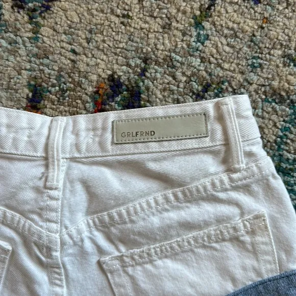 GRLFRND &quot;Cindy&quot; High Rise White Denim Shorts Size 24