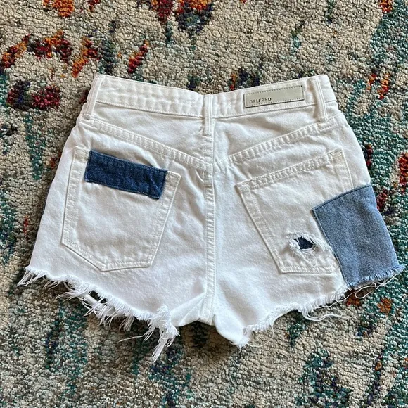 GRLFRND &quot;Cindy&quot; High Rise White Denim Shorts Size 24