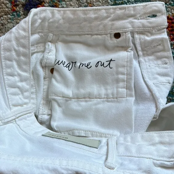 GRLFRND &quot;Cindy&quot; High Rise White Denim Shorts Size 24