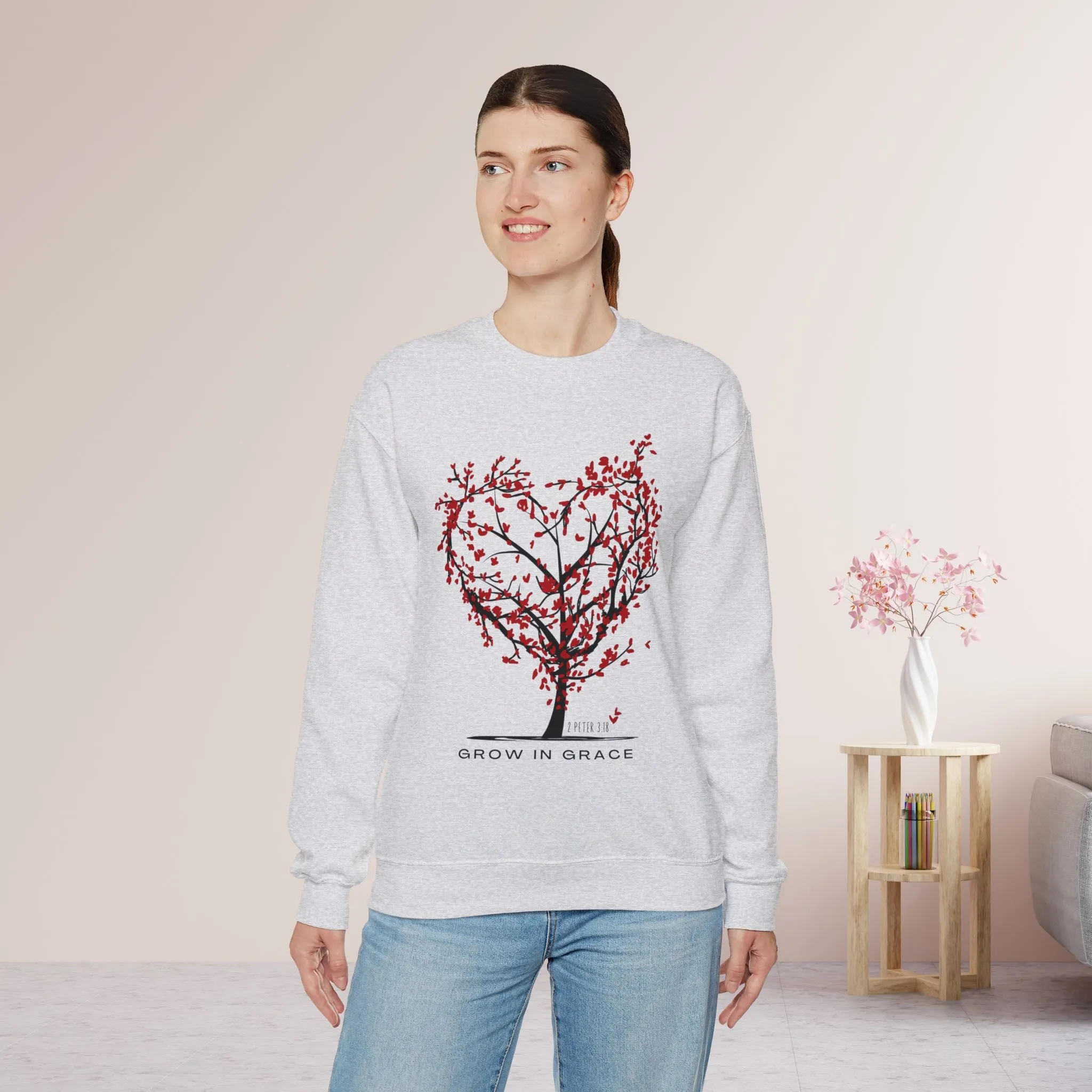 Grow in Grace Bible Verse Sweatshirt