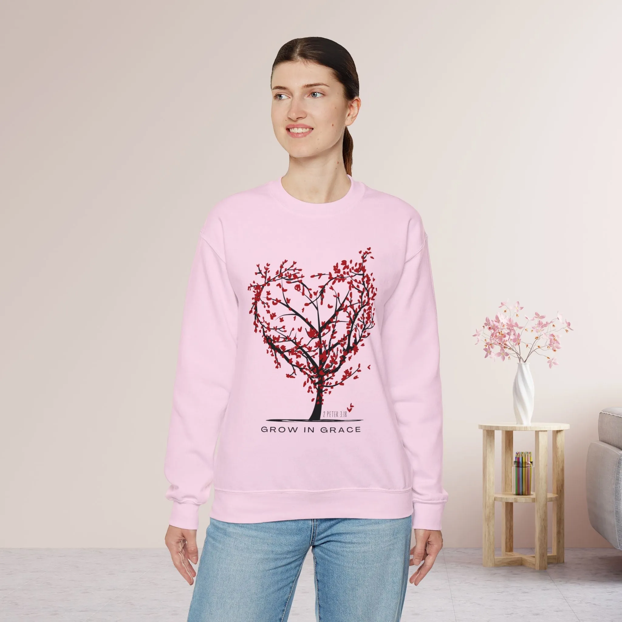 Grow in Grace Bible Verse Sweatshirt