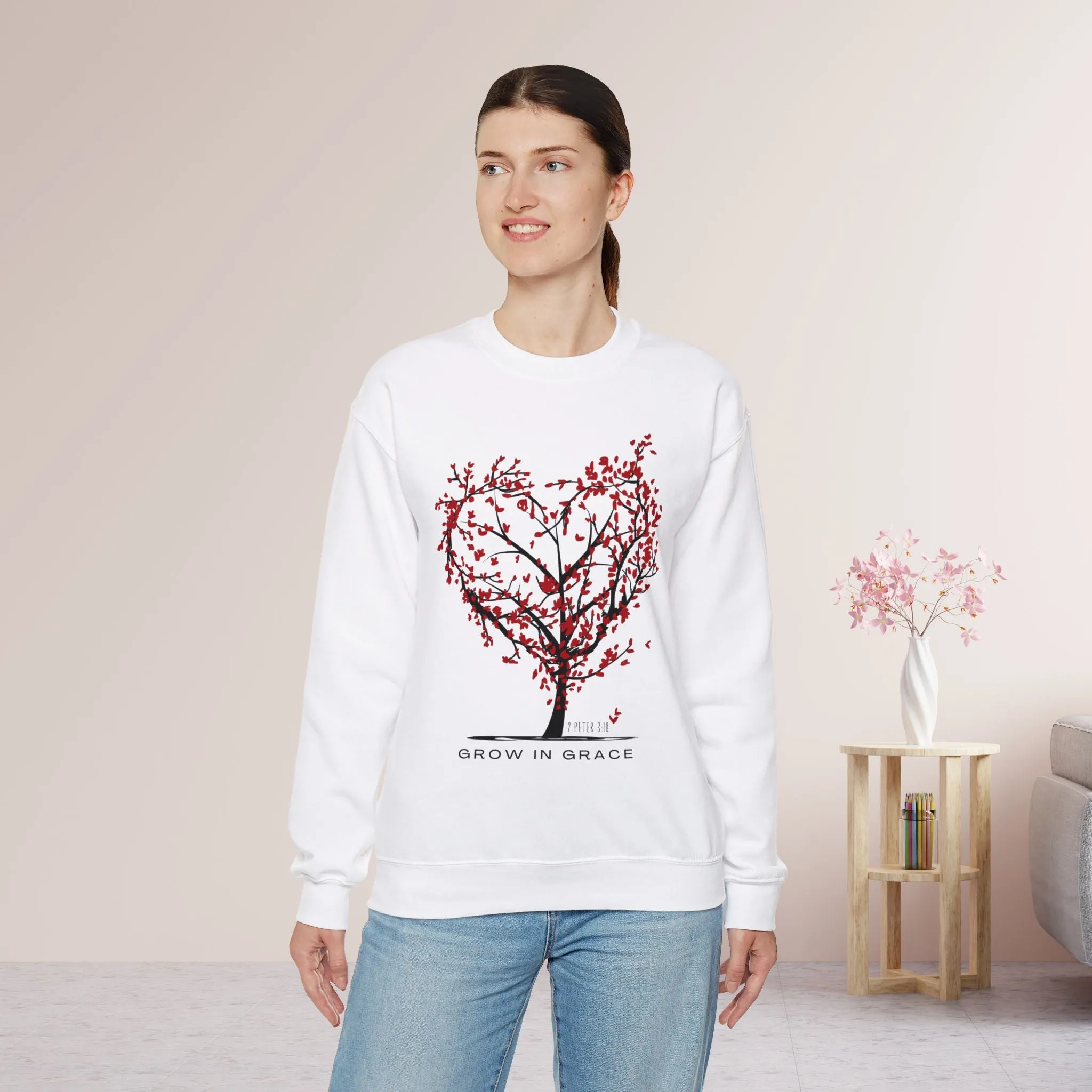 Grow in Grace Bible Verse Sweatshirt