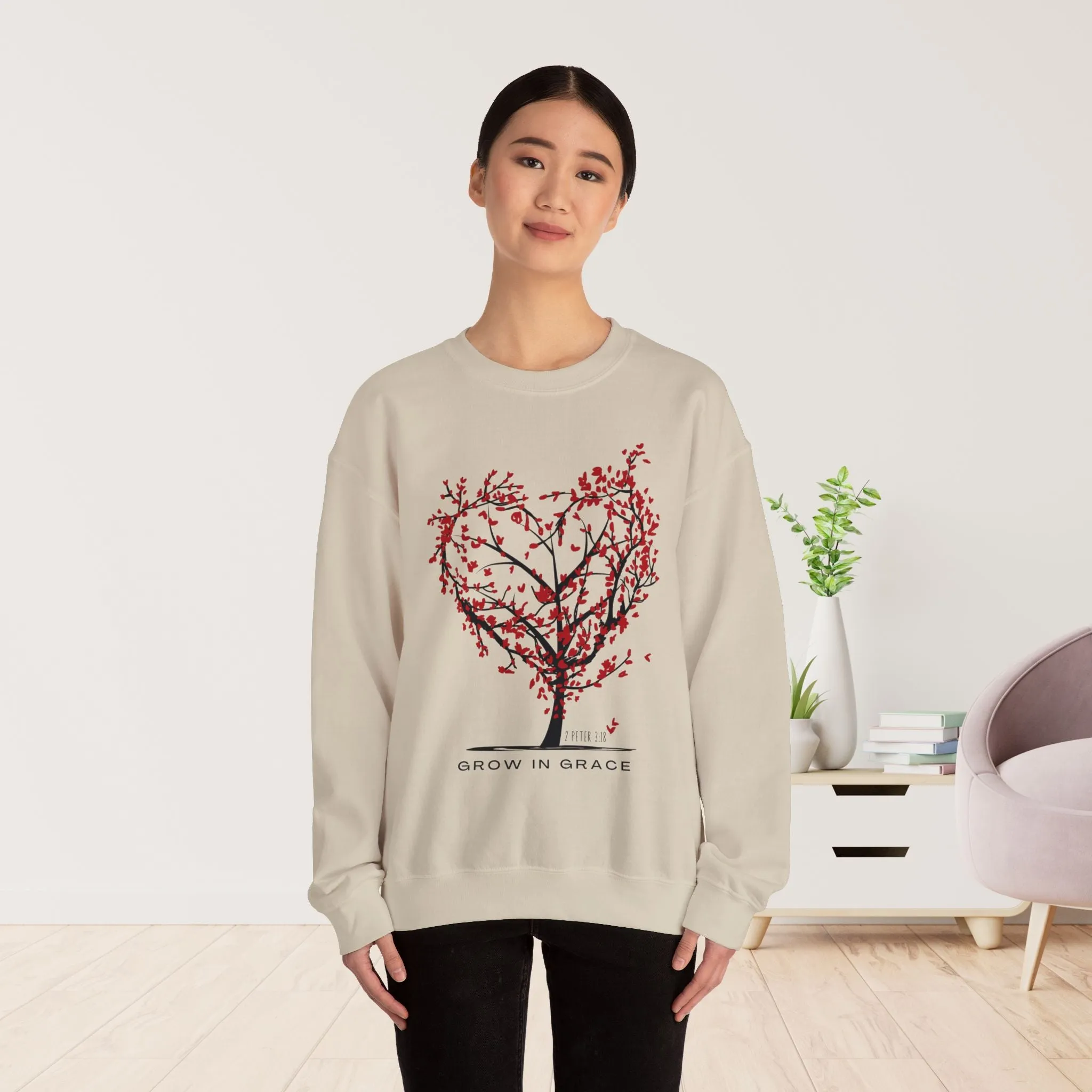 Grow in Grace Bible Verse Sweatshirt