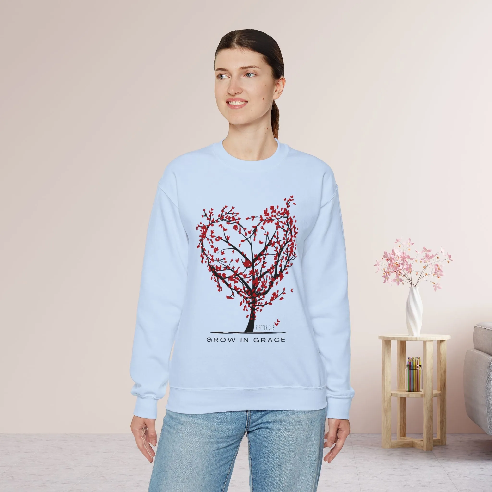 Grow in Grace Bible Verse Sweatshirt