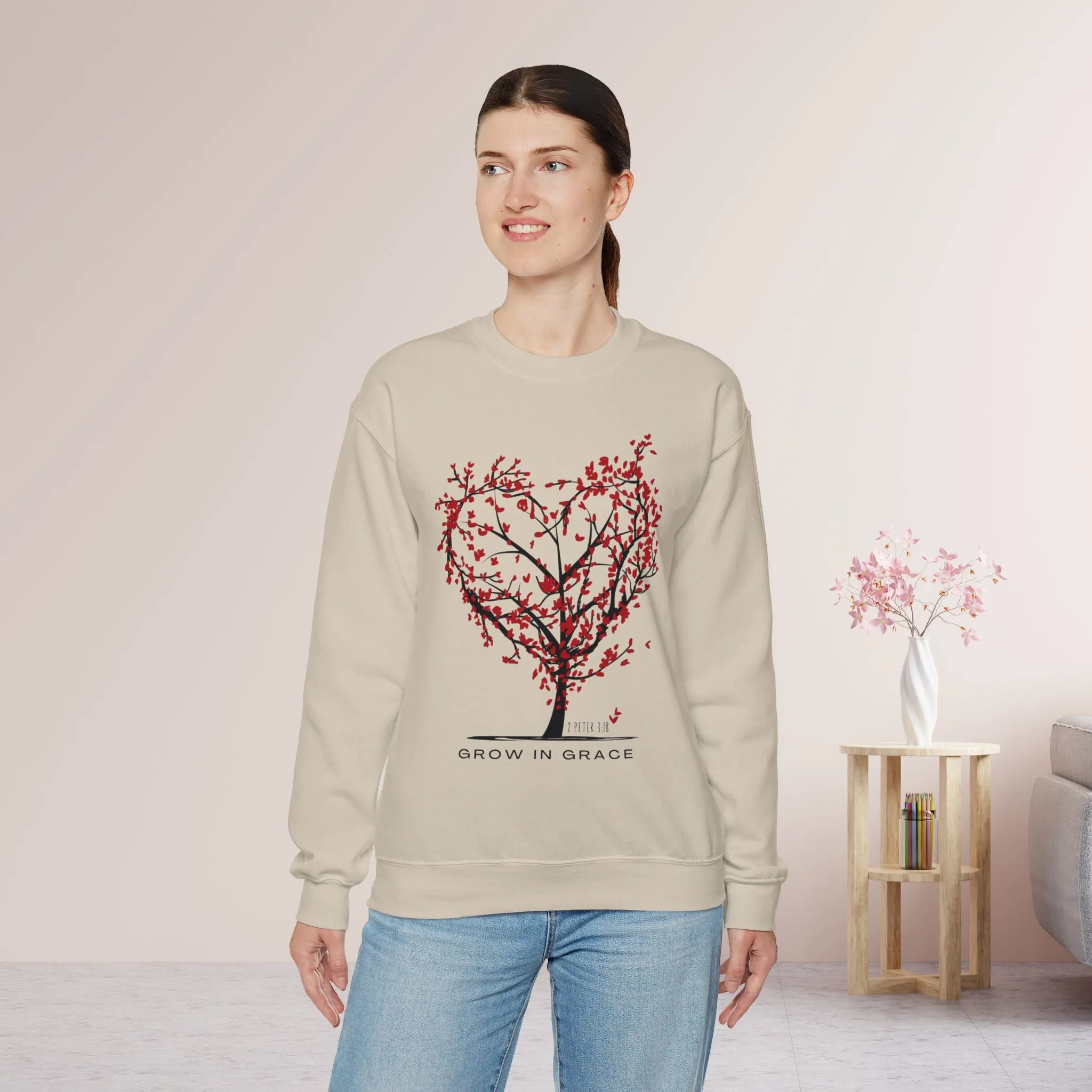 Grow in Grace Bible Verse Sweatshirt