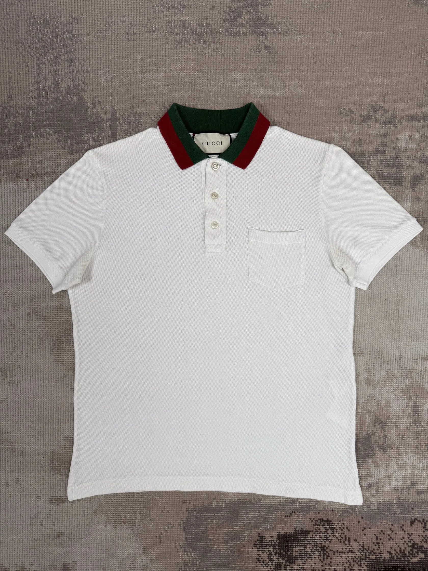 Gucci Web-Stripe Polo - White