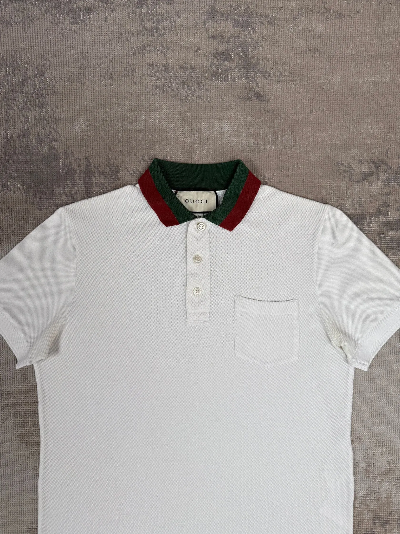 Gucci Web-Stripe Polo - White