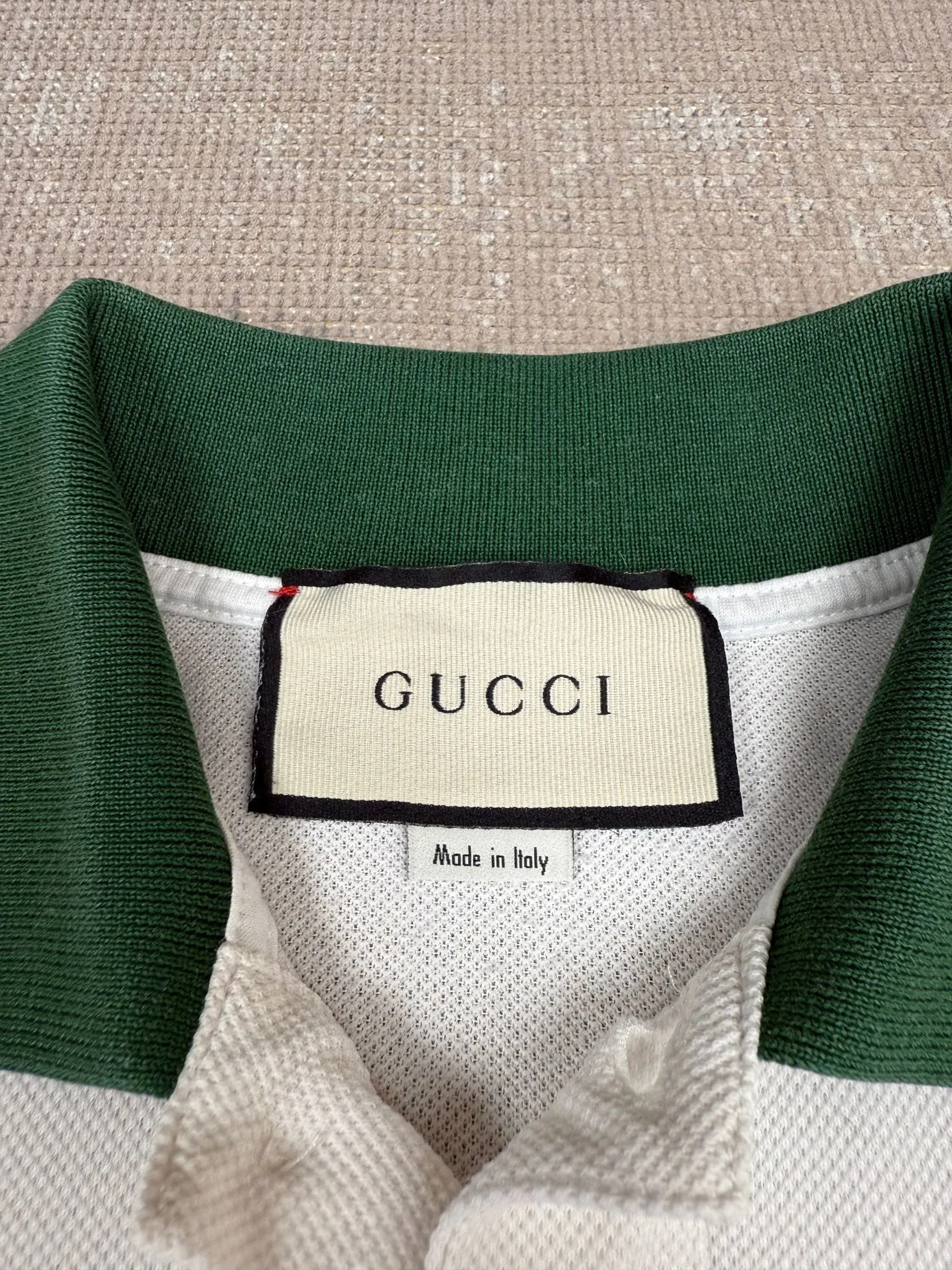 Gucci Web-Stripe Polo - White