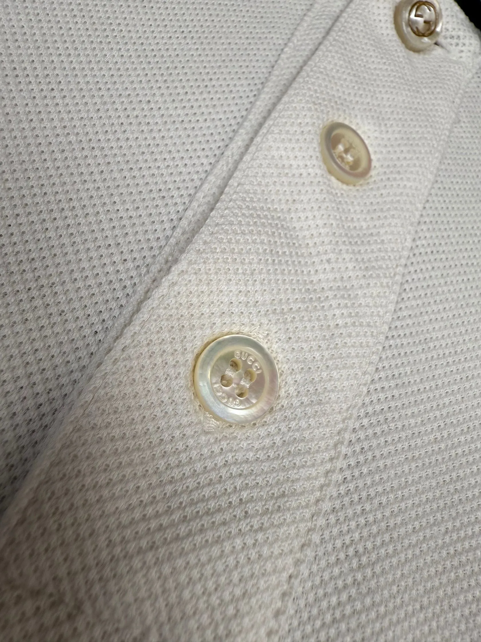 Gucci Web-Stripe Polo - White