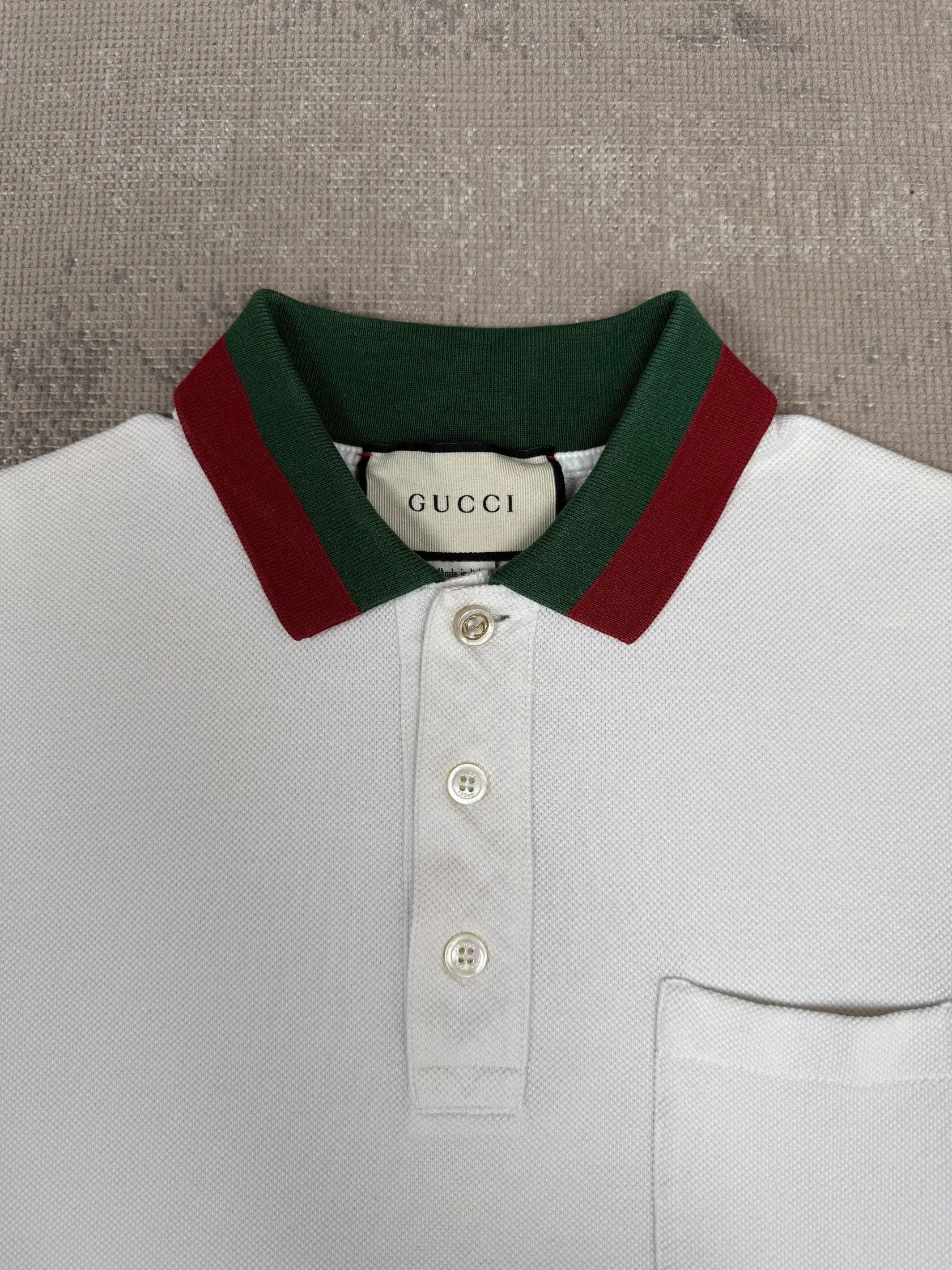 Gucci Web-Stripe Polo - White
