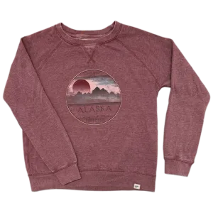 Halcyon Mountain Alaska Ladies Sweatshirt