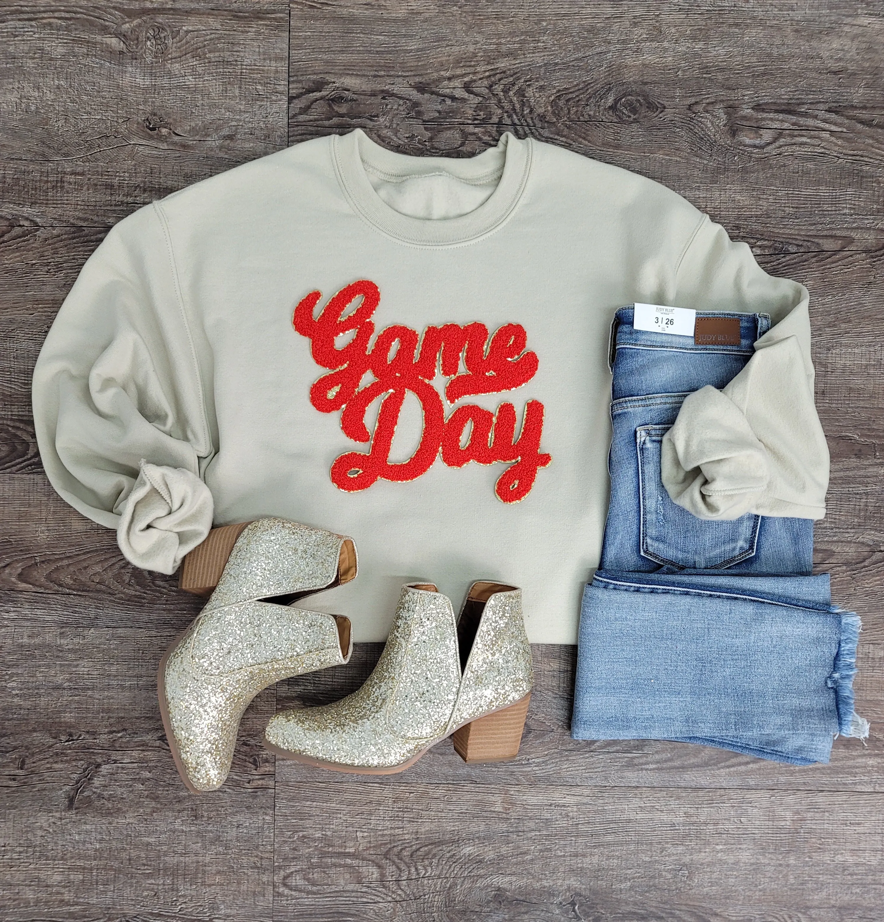Hazel Blues® |  Game Day Patch Sweatshirts