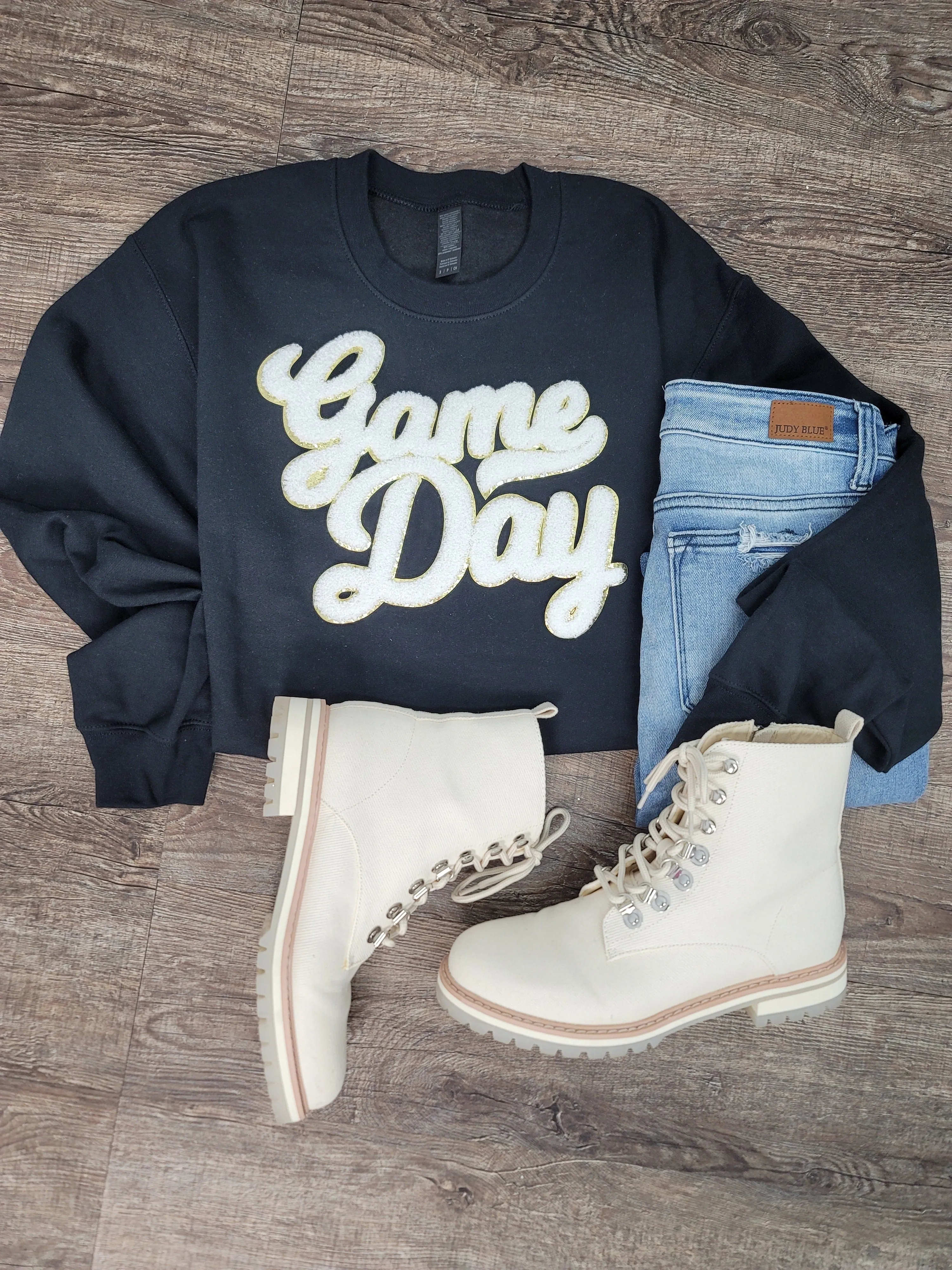 Hazel Blues® |  Game Day Patch Sweatshirts