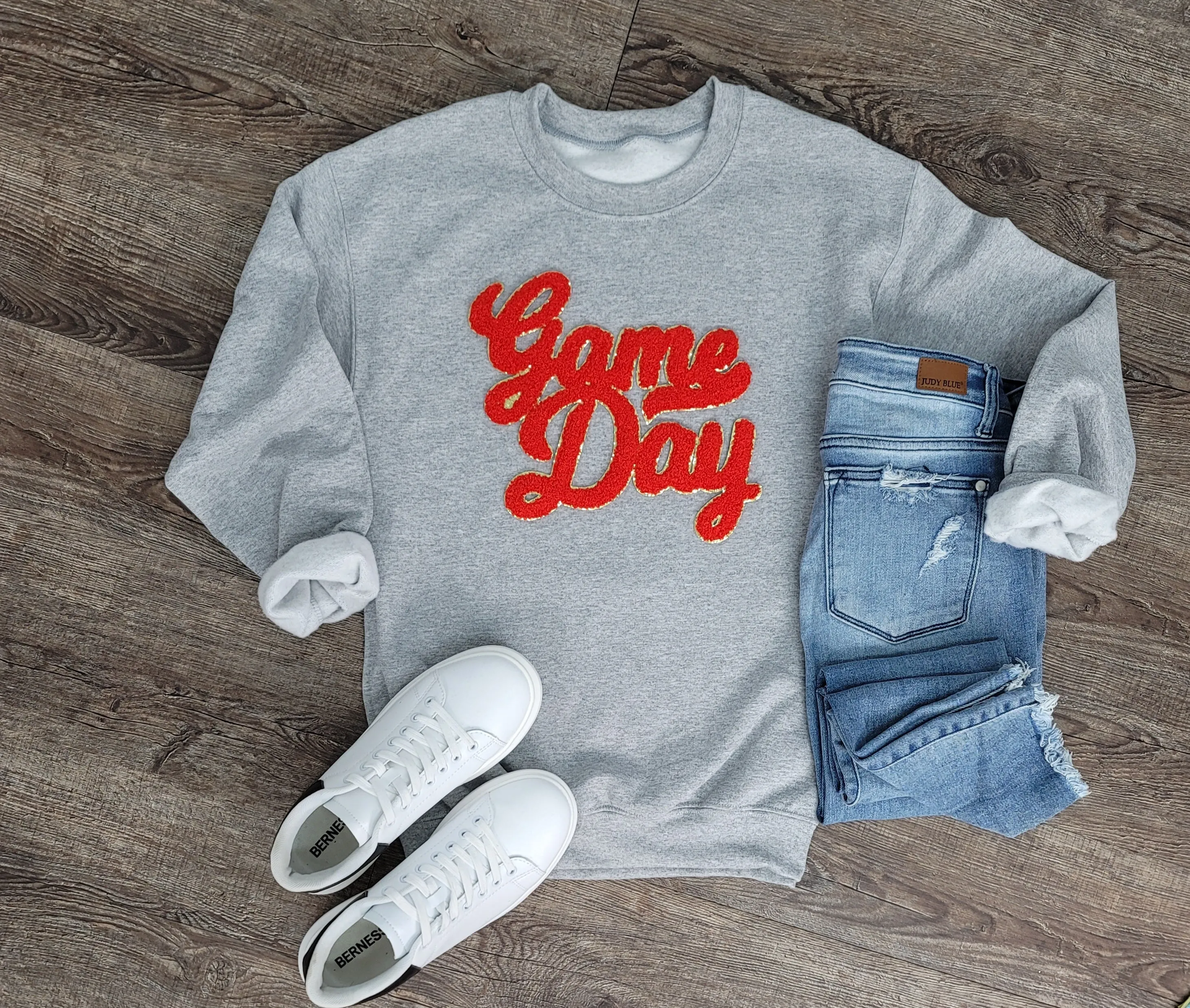 Hazel Blues® |  Game Day Patch Sweatshirts