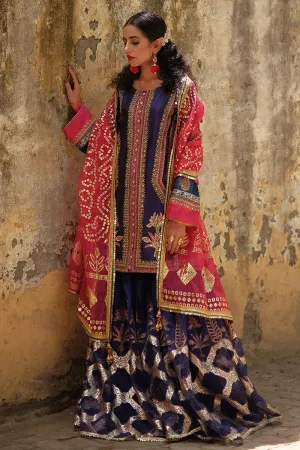 Heavy Blue Sharara Kameez Pakistani Wedding Dresses