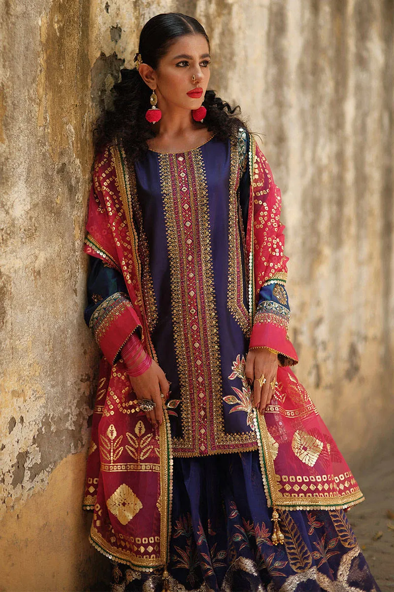 Heavy Blue Sharara Kameez Pakistani Wedding Dresses