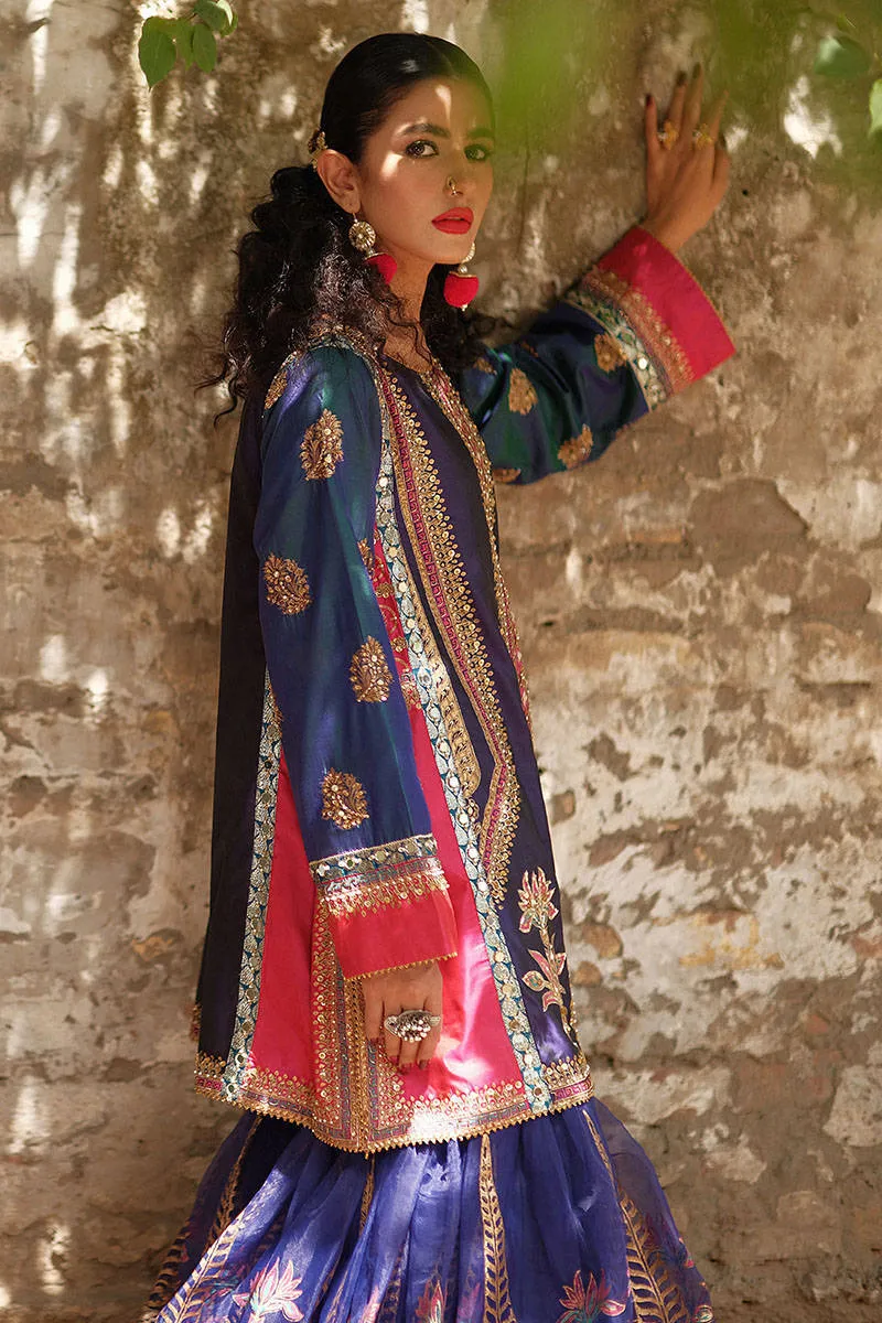 Heavy Blue Sharara Kameez Pakistani Wedding Dresses