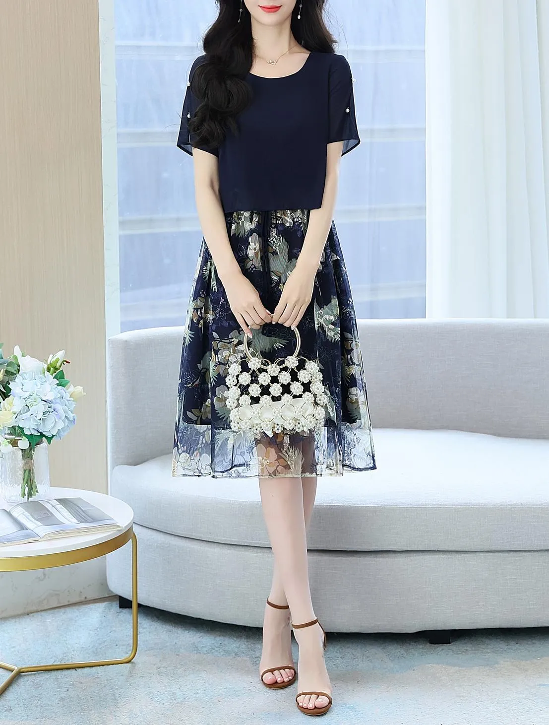 High-Quality Sheer Mesh Dress for Effortless Style